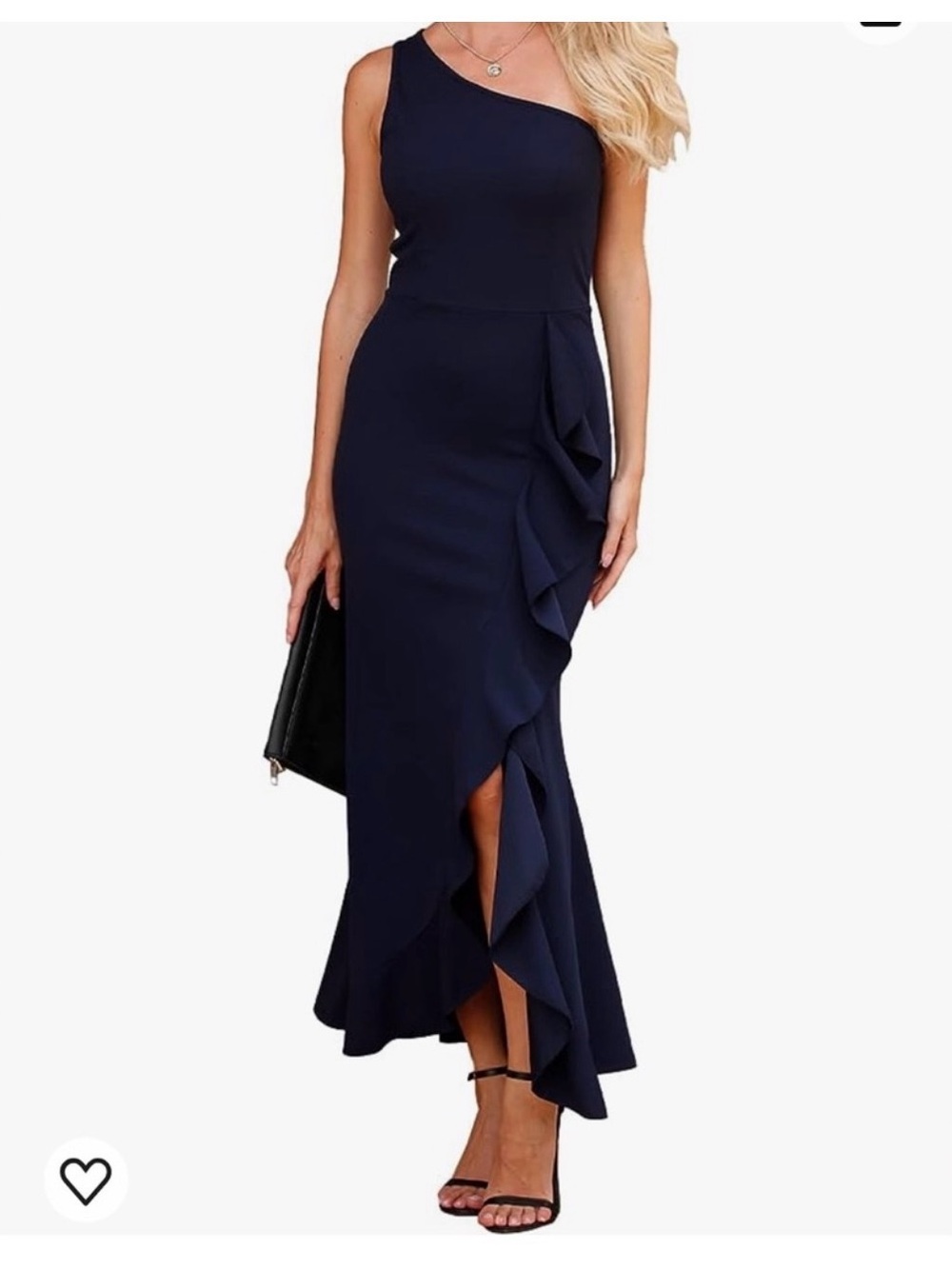 NWT One shoulder ruffled maxi dress